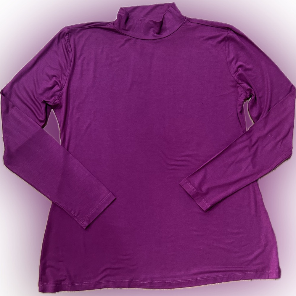 NWT Amazon SZ XL rose pink mock neck turtleneck/bust 42”-52” - Picture 2 of 4